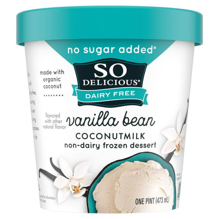 So Delicious Dairy Free Vanilla Bean Ice Cream, 1 Pint