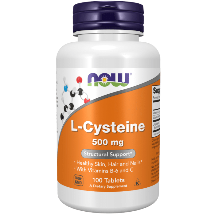 NOW Foods L-Cysteine 500 mg - 100 Tablets