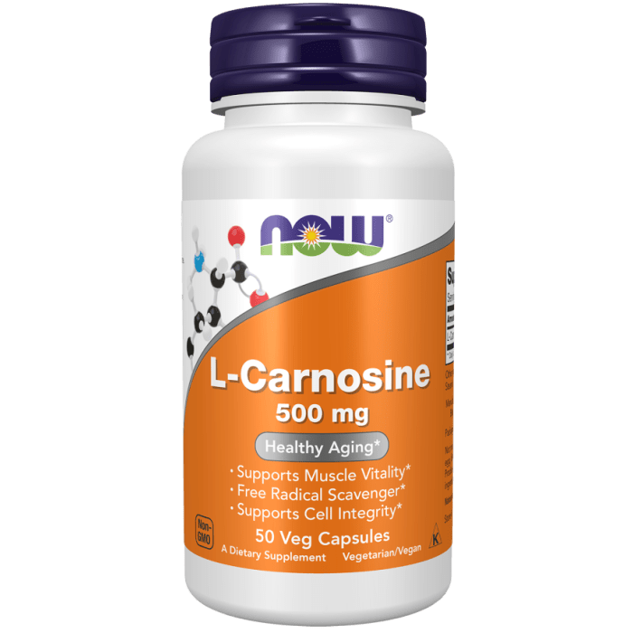 NOW Foods L-Carnosine 500 mg - 50 Veg Capsules