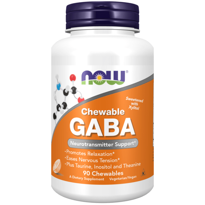 NOW Foods GABA Orange Flavor Chewable - 90 Chewables