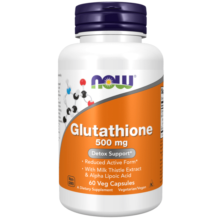 NOW Foods Glutathione 500 mg - 60 Veg Capsules