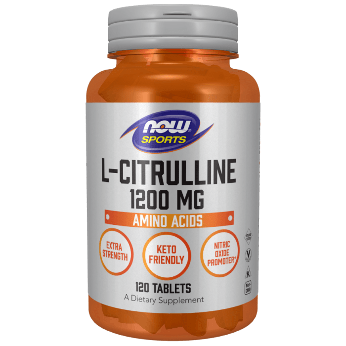 NOW Foods L-Citrulline, Extra Strength 1200 mg - 120 Tablets