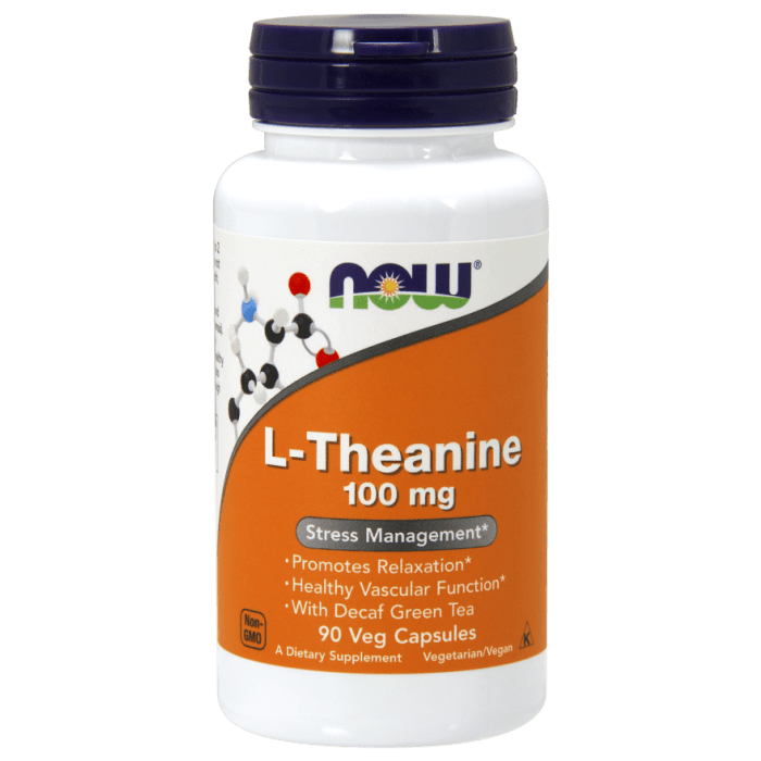 NOW Foods L-Theanine 100 mg - 90 Veg Capsules