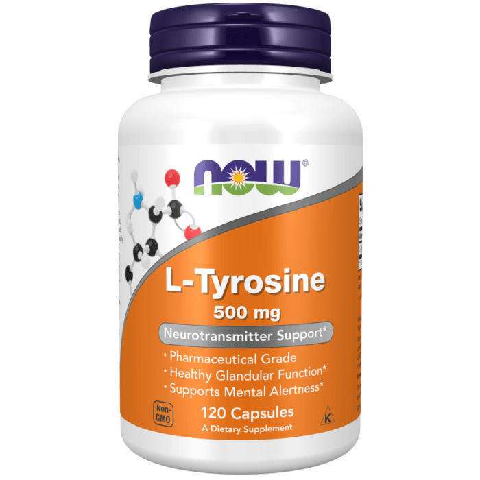 NOW Foods L-Tyrosine 500 mg - 120 Capsules