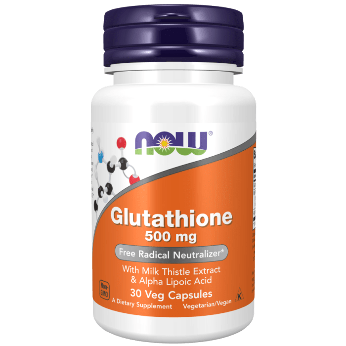 NOW Foods Glutathione 500 mg - 30 Veg Capsules