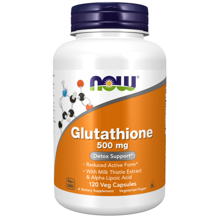 NOW Foods Glutathione 500 mg - 120 Veg Capsules