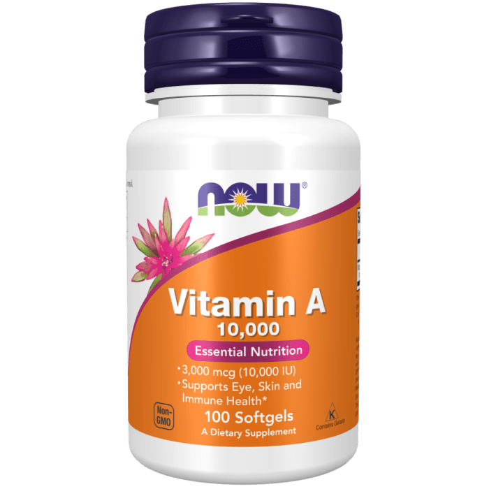 NOW Foods Vitamin A 10,000 IU - 100 Softgels