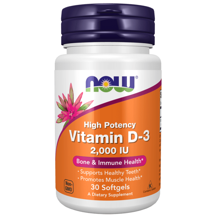 NOW Foods Vitamin D-3 2000 IU - 30 Softgels