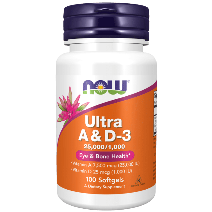 NOW Foods Ultra A & D-3 25,000/1,000 - 100 Softgels