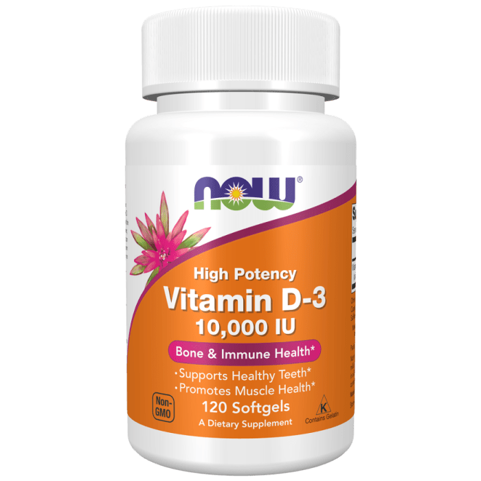 NOW Foods Vitamin D-3 10,000 IU - 120 Softgels