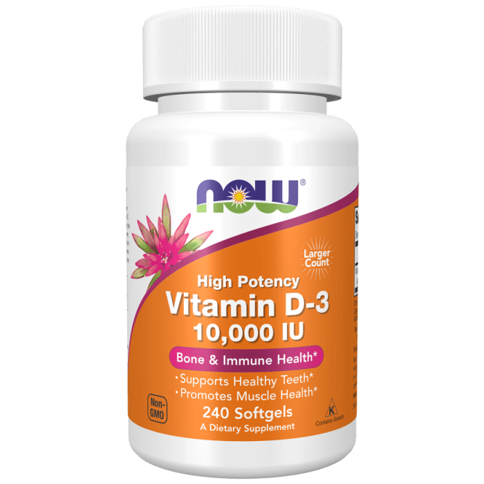 NOW Foods Vitamin D-3 10,000 IU - 240 Softgels