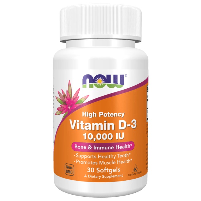 NOW Foods Vitamin D-3 10,000 IU - 30 Softgels