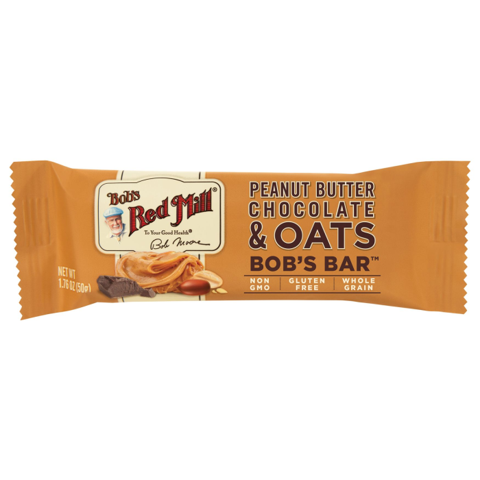 Bob's Red Mill Peanut Butter Chocolate & Oats Bob's bar, 1.76oz.