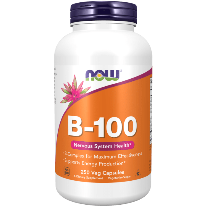 NOW Foods Vitamin B-100 - 250 Veg Capsules