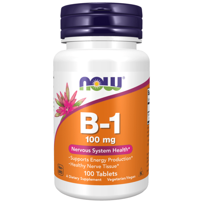 NOW Foods Vitamin B-1 100 mg - 100 Tablets