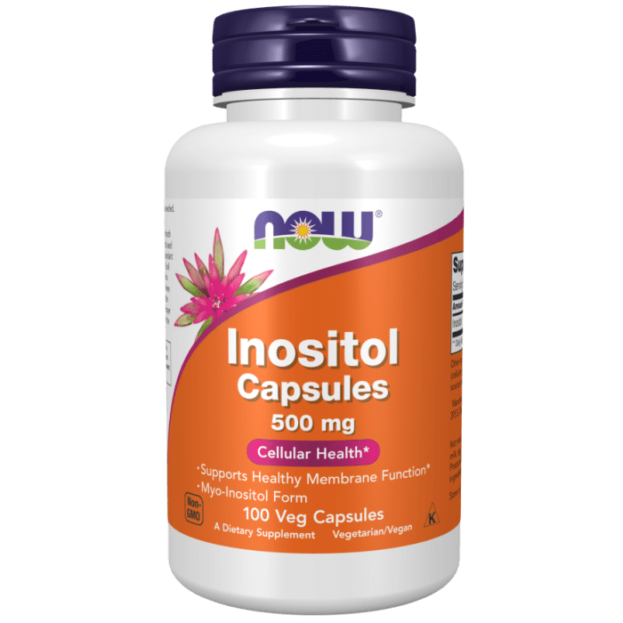 NOW Foods Inositol 500 mg - 100 Veg Capsules