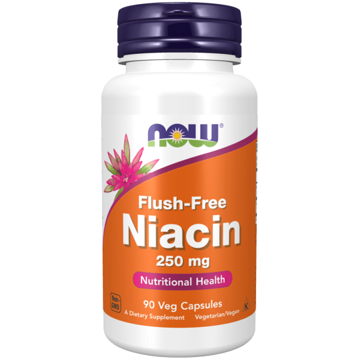 NOW Foods Flush-Free Niacin 250 mg - 90 Veg Capsules