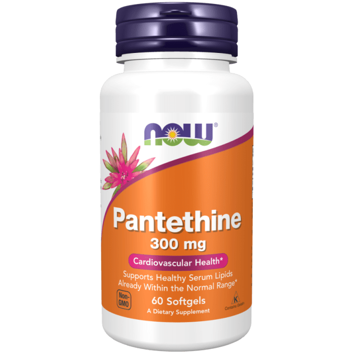 NOW Foods Pantethine 300 mg - 60 Softgels