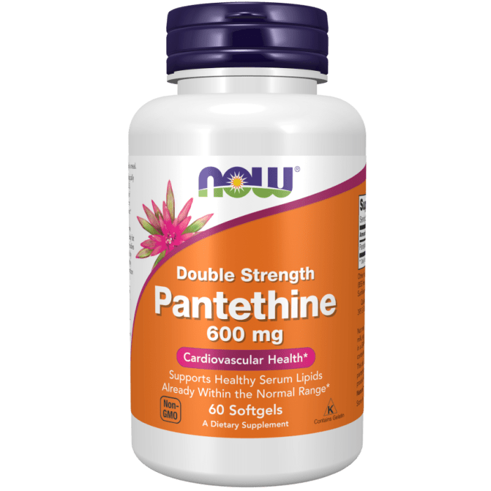 NOW Foods Pantethine 600 mg - 60 Softgels