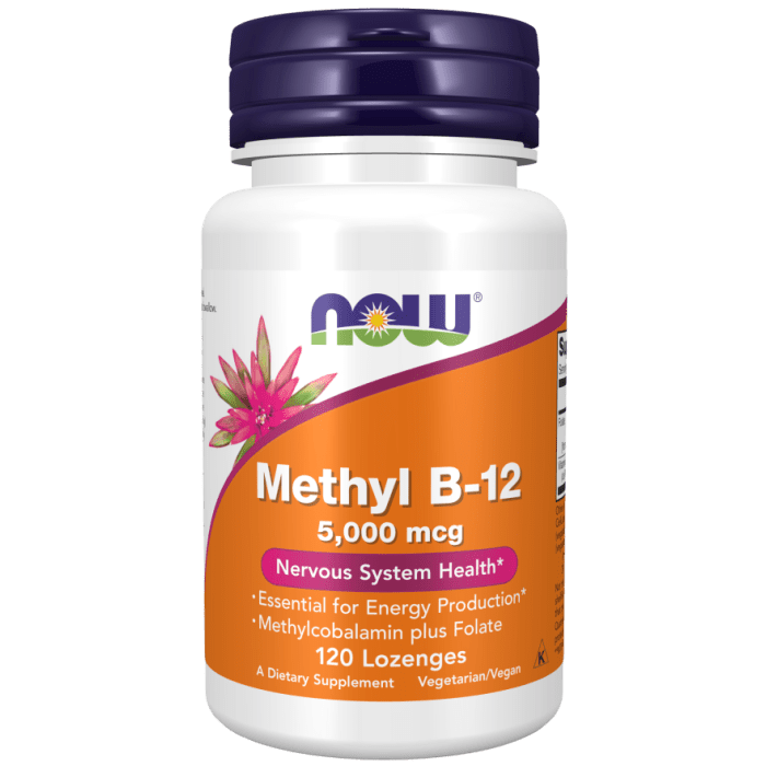 NOW Foods Methyl B-12 5,000 mcg - 120 Lozenges