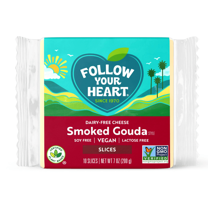 Follow Your Heart Dairy Free Cheese, Smoked Gouda Style Slices, 7oz.