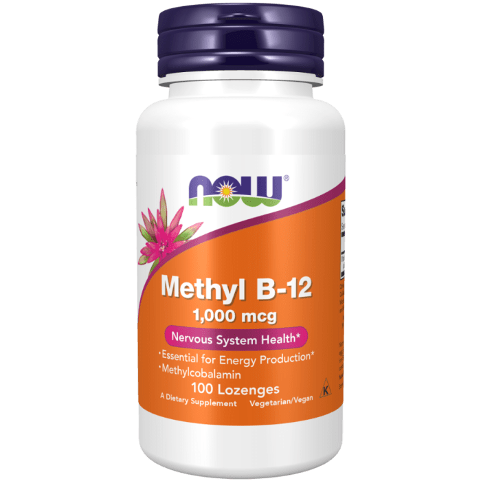 NOW Foods Methyl B-12 1,000 mcg - 100 Lozenges