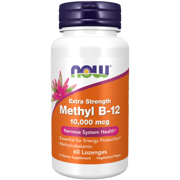 NOW Foods Methyl B-12, Extra Strength 10,000 mcg - 60 Lozenges