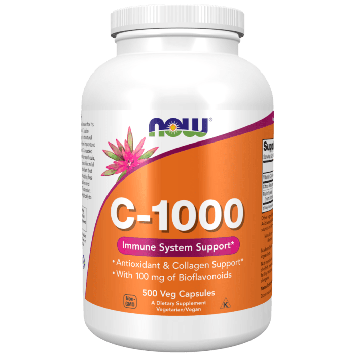 NOW Foods Vitamin C-1000 - 500 Veg Capsules