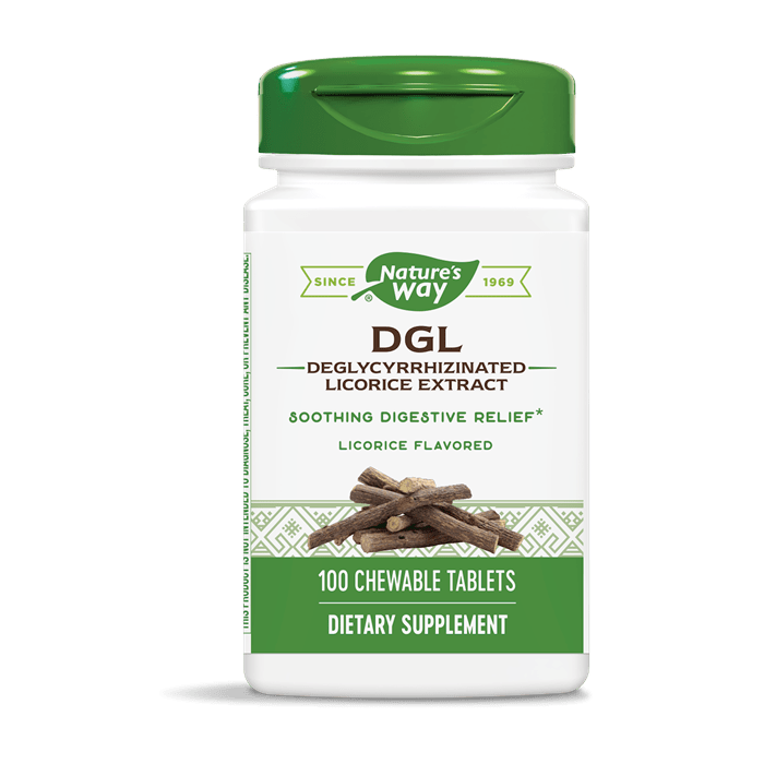 Nature's Way DGL, Licorice Flavor, 100 Chewable Tablets