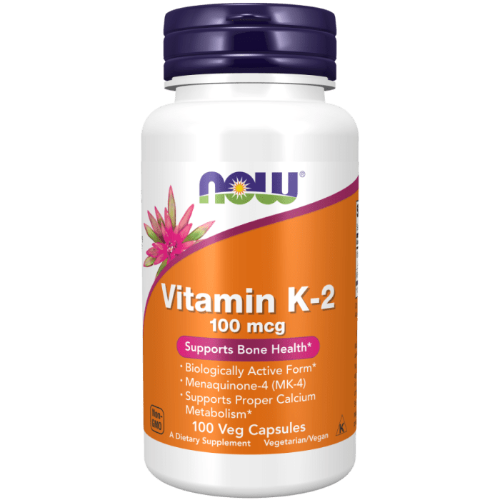 NOW Foods Vitamin K-2 100 mcg - 100 Veg Capsules