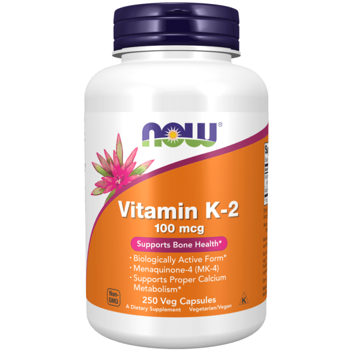 NOW Foods Vitamin K-2 100 mcg - 250 Veg Capsules