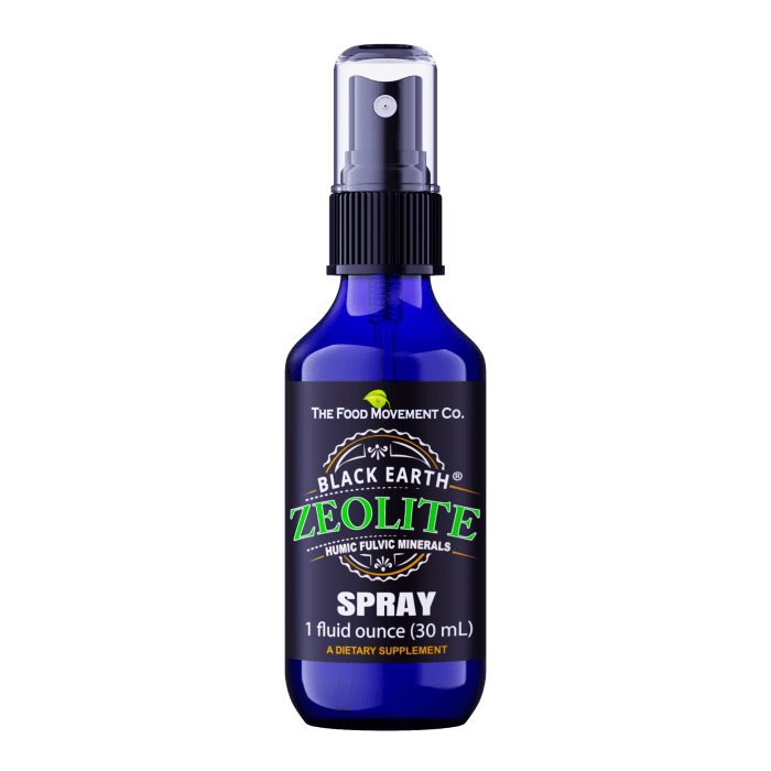 The Food Movement Black Earth Zeolite Spray, 1 oz.