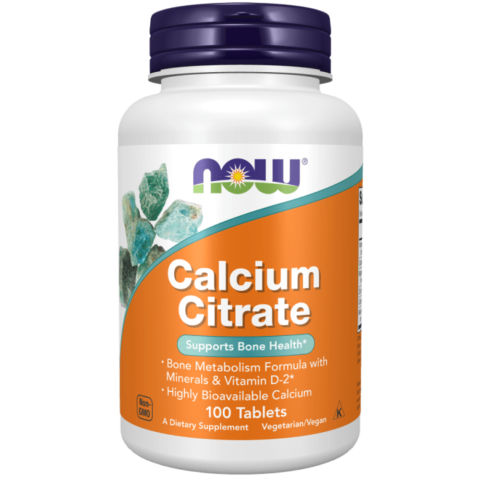 NOW Foods Calcium Citrate - 100 Tablets