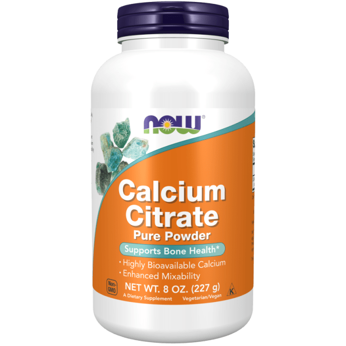 NOW Foods Calcium Citrate Pure Powder - 8 oz