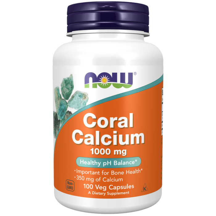 NOW Foods Coral Calcium 1000 mg - 100 Veg Capsules