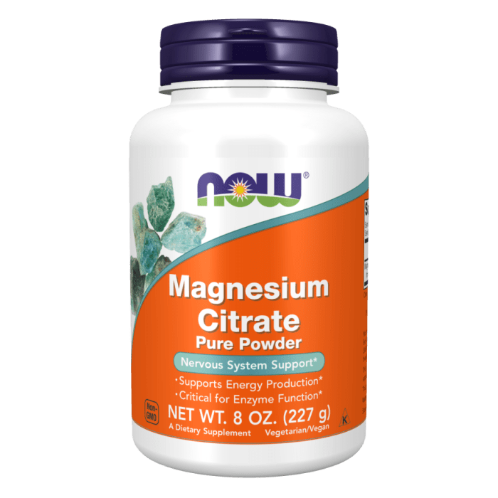 NOW Foods Magnesium Citrate Pure Powder - 8 oz