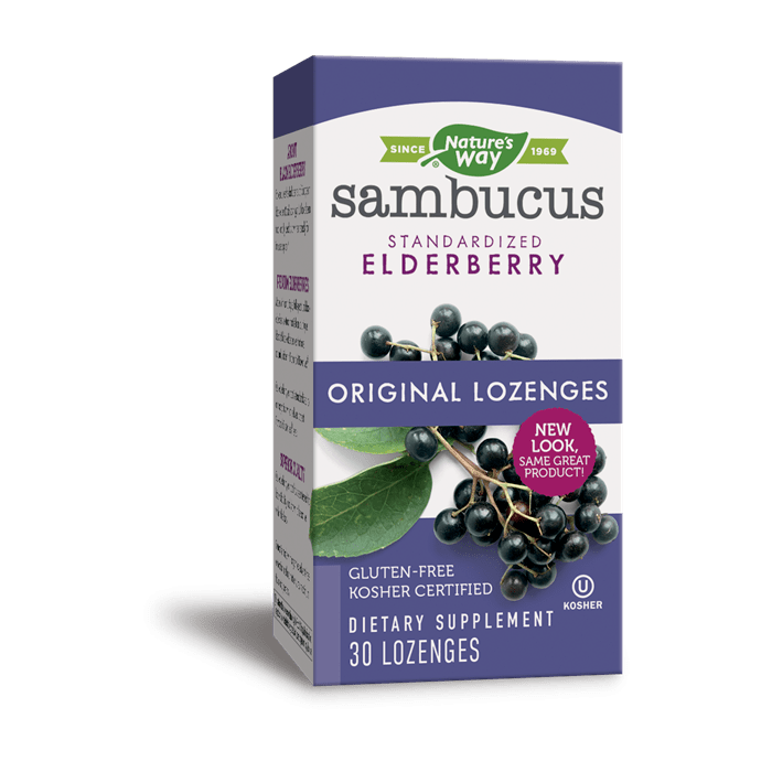 Nature's Way Sambucus Black Elderberry, 30 Lozenges