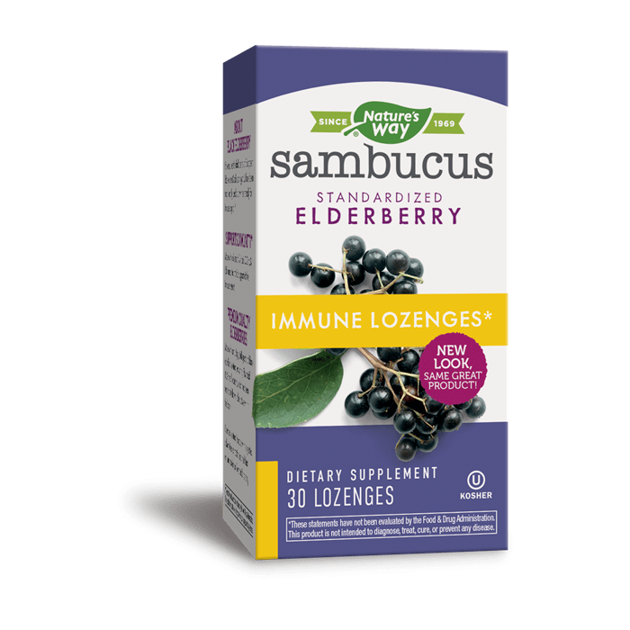 Nature's Way Sambucus Elderberry Immune, 30 Lozenges