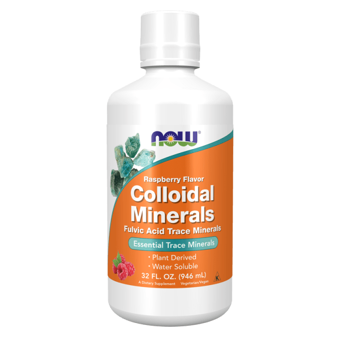 NOW Foods Colloidal Minerals, Raspberry Flavor Liquid - 32 fl. oz.