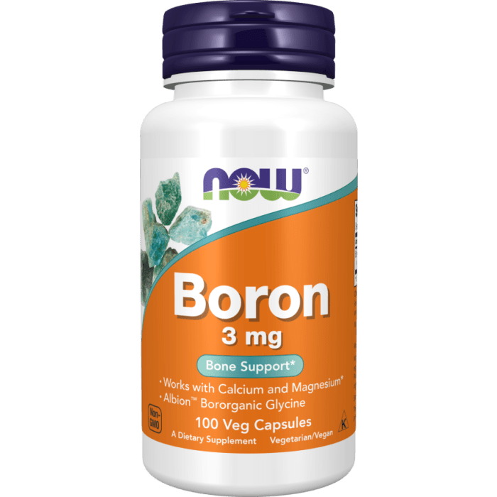 NOW Foods Boron 3 mg - 100 Veg Capsules