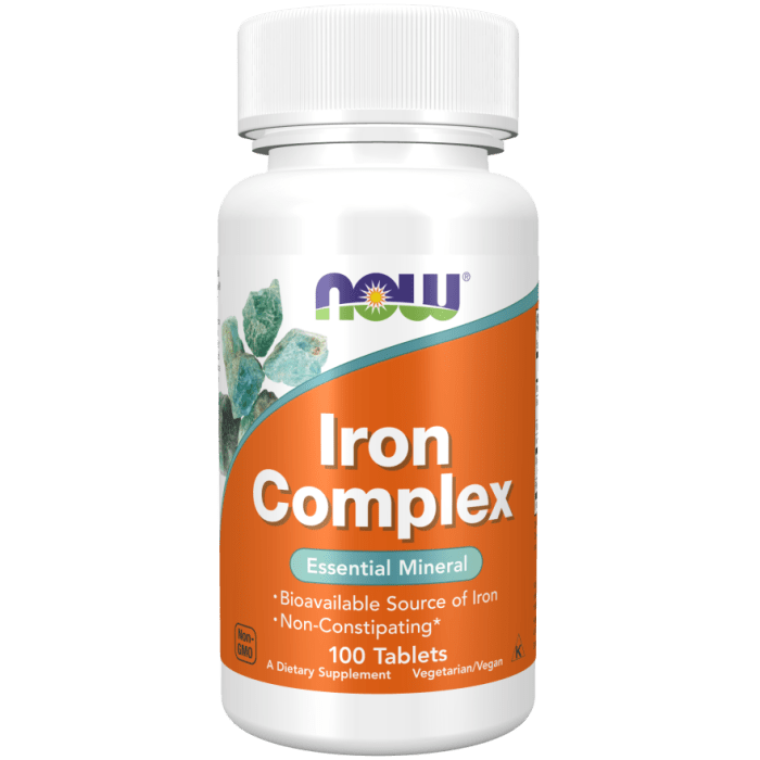 NOW Foods Iron Complex Vegetarian - 100 Tablets