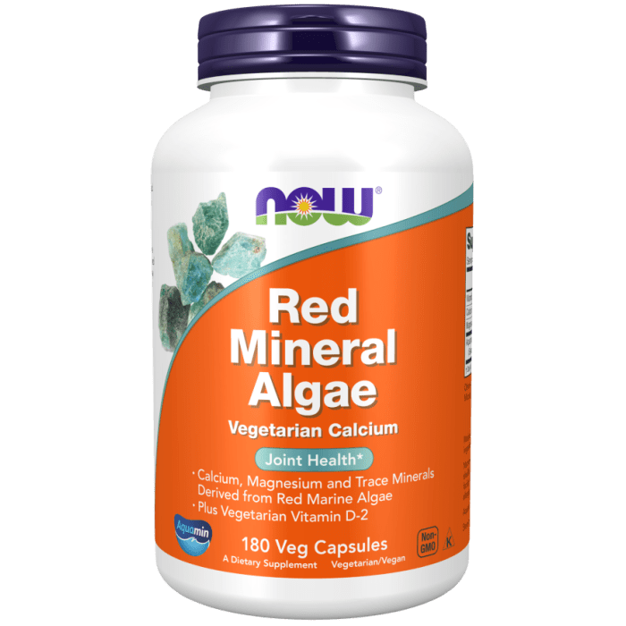 NOW Foods Red Mineral Algae - 180 Veg Capsules