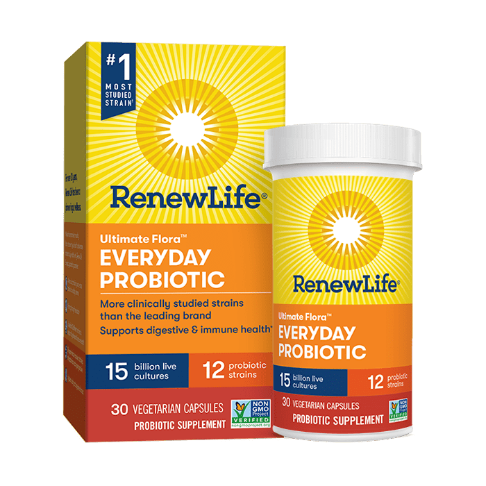 Renew Life Ultimate Flora Everyday Probiotic, 15 Billion, 30 Capsules