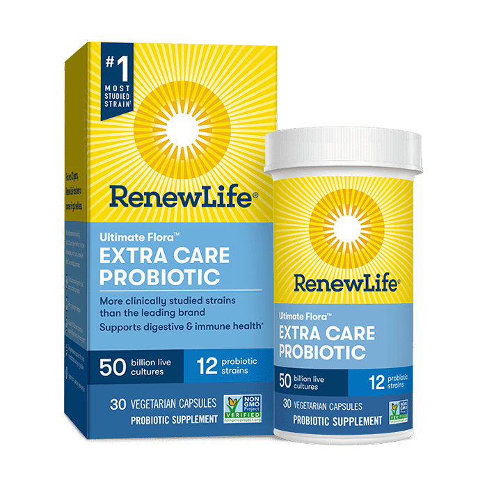 Renew Life Ultimate Flora Extra Care Probiotic, 50 Billion, 30 Capsules