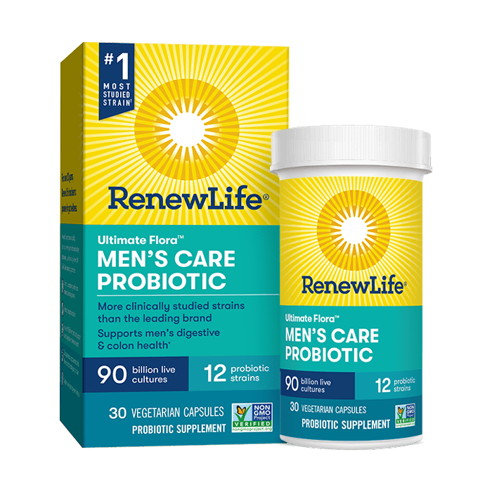 Renew Life Ultimate Flora Men's Care Probiotic, 90 Billion, 30 Capsules