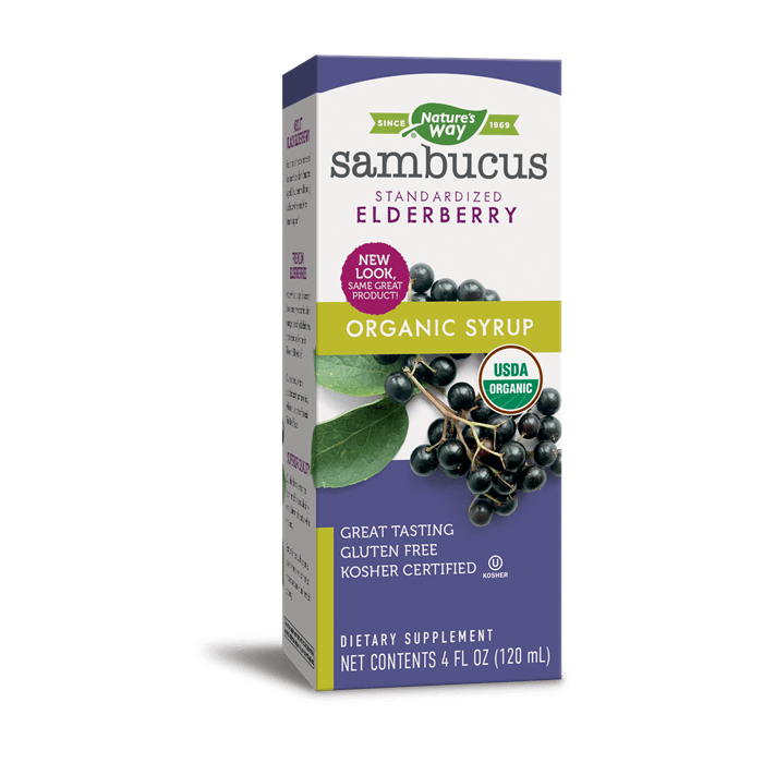 Nature's Way Organic Sambucus Elderberry Syrup, 4 fl. oz.