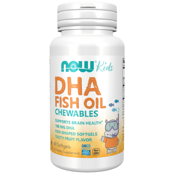 NOW Foods DHA Kids Fish Oil Chewable - 60 Softgels