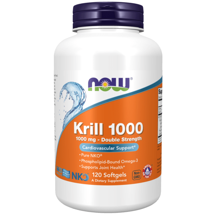 NOW Foods Krill 1000, Double Strength 1000 mg - 120 Softgels