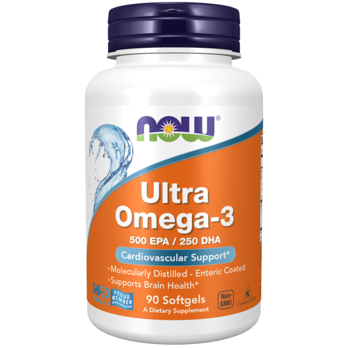 NOW Foods Ultra Omega-3 Fish Oil (Bovine Gelatin) - 90 Softgels