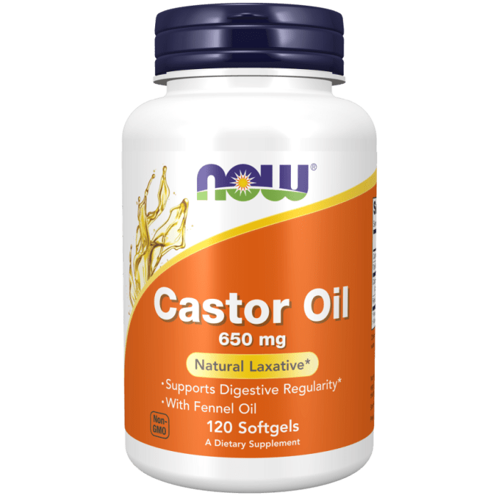 NOW Foods Castor Oil 650 mg - 120 Softgels